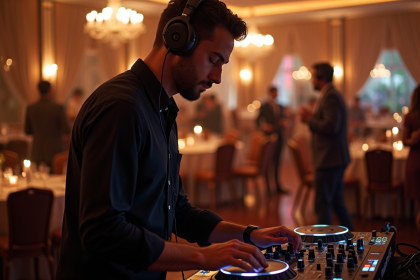 DJ en action lors d'une soirée privée élégante